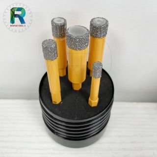 Vacuum brazed diamond core bits Hex.shaft 5pcs kits VBS02